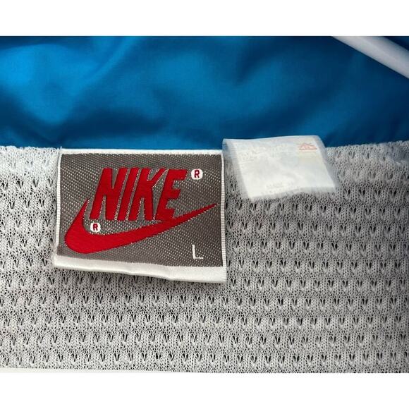 Vintage 90s Nike Blue & Black Windbreaker Size Large Made in USA - Picture 5 of 8